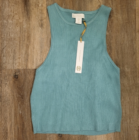 Revolve House Of Harlow 1960 Tourquois Knit Tank Top Size large - Picture 4 of 6